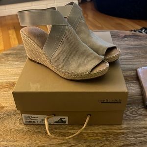 Brand new. Light tan espadrilles